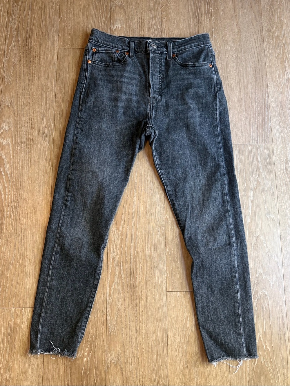 Levi’s Washed Black High Waisted Wedgie Skinny Jean